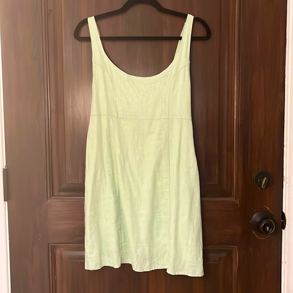 Cotton On light seafoam green mini dress. Lightweight linen